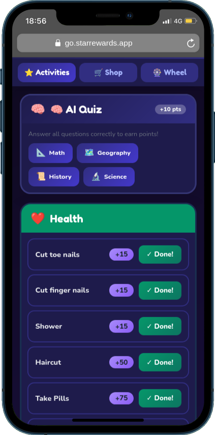 Barn ser sine aktiviteter