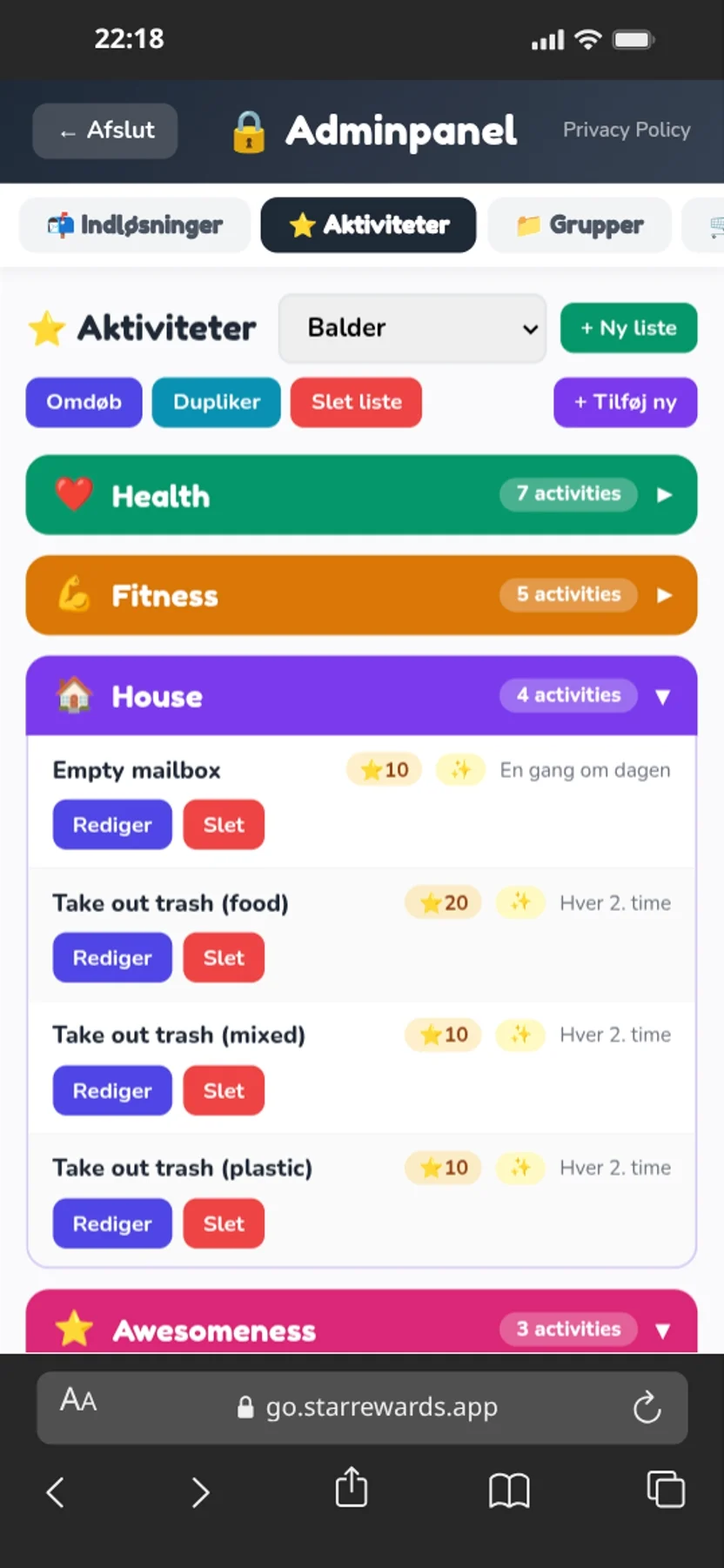 Barn ser sine aktiviteter